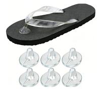 Silicone Sandal Toe Protectors, Thong Sandal Toe Guards Cushions, Toe Posts Slipper Protectors, Forefoot Padding Inserts for Men and Women (Transparent, Unified, 6 Pcs)