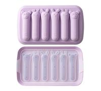 Silicone Sausage Molds, Cute Silicone Hot Dog Making Molds, 6-Cavity Baking Cooking Steaming Container, Non Stick Meat Hot Dog Maker, Homemade Sausages for Kids Food Supplement