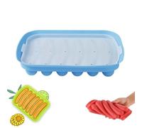 Silicone Sausage Molds, Non-Stick Flexible Hotdog Makers, 6-Cavity Baking Cooking Steaming Containers, DIY Homemade Molds for Sausages Ice Cube Tray Bread Candy Jelly Chocolate and Cake