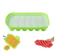 Silicone Sausage Molds, Non-Stick Flexible Hotdog Makers, 6-Cavity Baking Cooking Steaming Containers, DIY Homemade Molds for Sausages Ice Cube Tray Bread Candy Jelly Chocolate and Cake