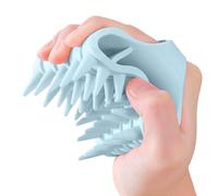 Silicone Scalp Brush - Lightweight Scalp Washer, Manual Wet and Dry Silicone Shampoo Massage Brush for Shower, Bathroom, Daily Travel and Much More Hair Care in the Shower, Easy to Carry