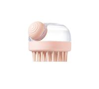 Silicone Scalp Massager Shampoo Brush with Liquid Dispenser - Deep Cleansing & Relaxing Massage, Ergonomic Grip, PS+PET+PP Hair Care Tool for Healthy Scalp & Shiny Hair (Pink,Wide)