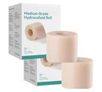 Silicone Scar Patches,Hydrocolloid Roll,Hydrocolloid Bandages,Self-Adhesive,Extremely Absorbent,Waterproof,Essential for The Household 5 Cm X 5 M(2pcs)