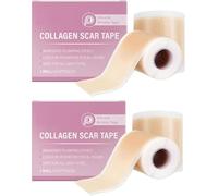 Silicone Scar Patches, Reusable Scar Patches, Skin-Friendly and Breathable Scar Tape, Suitable for Surgical Scars, Caesarean Section Scars, Burns, and Acne (2 PCS)