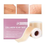 Silicone Scar Patches, Reusable Scar Tape Sheets, Skin-Friendly Soft Breathable Gel Scars Tape Roll for C-Section,Keloid,Burn,Acnes,Surgical Scars, Transparent Invisible Design, Suit Sensitive Skin