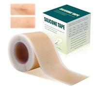 Silicone Scar Sheets, 1.6'' x 60''Roll-1.5M Premium Silicone Gel Scar Tape, Reusable Silicone Patches, Painless Silicone Tape Roll, Silicone Scar Tape for Surgeries Scars, C-Sections