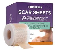 Silicone Scar Sheets (1.6''x120''roll-3M)，Reusable silicone scar tape for surgical scars, Cesarean section, abdominal retraction, scar removal, scar protrusion removal.waterproof.Waterproof material