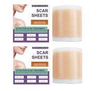 Silicone Scar Sheets, 2PCS Clear Silicone Scar Tape for Face Wrinkles, Reusable Silicones Scars Sheets with Collagens, Ultra Thin Medical Grade Scars Cream Tape, for Body & Face