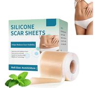 Silicone Scar Sheets,Collagen Silicone Tape for Face Wrinkles, Sheets Works on Old & New Scars for Healing Keloids, Surgeries Scars, C-Sections, and Burns，Premium Scar Removal (1)
