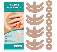 Silicone Scar Sheets for Breast Surgery (16 Pcs) - Professional Grade Silicone Scar Tape for Keloids, C-Section & Tummy Tuck - Reusable, Soft Gel Strips (8 Pair)
