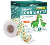 Silicone Scar Sheets for Kids Scars: Dinosaurs Silicone Scar Tape (1.6"x 60" Roll-1.5M) - Medical Grade Silicone Scar Sheets for Surgical Scar Acne Burn Keloid