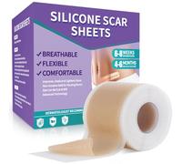 Silicone Scar Sheets, Medical Grade Silicone Scar Tape (1.6" x 60"), Professional Scar Removal Treatment, Reusable, for Healing Keloids, Surgeries Scars, C-sections, and Burns