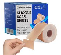 Silicone Scar Sheets Medical Grade Tape (1.6"x150" Roll) Healing Patches for C-Section, Keloid, Face Wrinkles, Stretch Marks, Surgical Recovery, Professional Scar Cover for Sensitive Skin, Soft Tissue