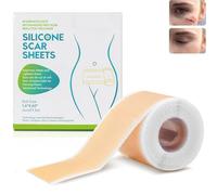 Silicone Scar Sheets, Painless Silicone Scar Tape Roll, Medical Silicone Scar Tape Roll, Professional Scar Removal, Ultra-Thin, Flexible, for C-Section, Surgery, Burn, Keloid, Acne et