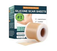 Silicone Scar Sheets - Reusable Skin Care Sheets 59in Length, Flexible Medical Patch Accessory, Wound Burn Injury Scar | Convenient Body Face Care Solution for Tummy Abdomen Recovery