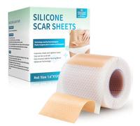 Silicone Scar Sheets, Silicone Scar Tape(1.6”x 120” Roll-3M), Silicone Scar Strips, Professional Scar Removal Sheets for Surgical Scars, Keloid, C-Section, Burn et