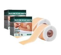 Silicone Scar Sheets, Silicone Scar Tape for Surgical Scars, Professional Scar Removal, Reusable, for Surgeries Scars, C-Sections, and Burns, Keloid, Acne (2 Pcs)