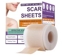 Silicone Scar Sheets,Silicone Scar Tape,Scar Tape For Surgical Scars,Silicone Scar Removal Strips For Surgical,C-Section,Tummy Tuck,Keloid Scars(1.6"X 59" Roll-1.5M) Keloid Bump Removal
