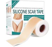Silicone Scar Sheets, Tape (1.6"x 60" Roll-1.5M), Reusable Removal Strips, Professional Away Sheets for Surgical Scars, Keloid, C-Section, Burn et, Brown- 60x1.6 Inch