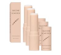 Silicone Scar Stick Silicone Scar Gel Stick, Compact, Glide-On Application for Convenient Scar, Gentle on All Skin Types, Stick Applicator Manual Massage Suitable 5.7g (3PC)
