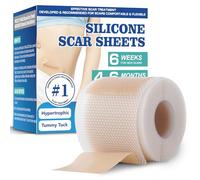 Silicone Scar Tape (1.6" x 60" Roll, 1.5M) - Reusable for Professional Scar Treatment,C-Section,Tummy Tuck, Keloid Healing, and Surgical Scars Removal