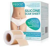 Silicone Scar Tape 16”X 60”, Silicone Scar Sheets Waterproof Breathable Scar Tape Skin-Friendly Softens New&Old Scars, Quickly Repairs Skin Problem