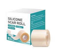 Silicone Scar Tape for Surgical Scars Hydrocolloid Roll Reusable Medical Grade Silicone Scars Tape Cut-to-Size, Hydrocolloids Bandages Rolls Extra Long Scar Sheets for C-Section, Tummy Tuck