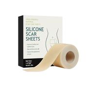 Silicone Scar Tape, Nourishing Skin Care Sheets, 4cm X 1.5m, Silicone Scar Removal Strips, Hydrocolloid Gel Bandage, Reusable & Long-Lasting, for Burn Tummy Tuck Shoulder Arm Leg Body