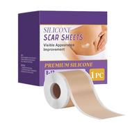 Silicone Scar Tape, Skin Repair Strips, Medical Grade Sheets, Fade Keloid Burn Marks, Soften Surgical C Section Scars Ideal for Tummy Tuck Recovery Healing, 1 Roll