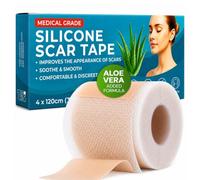 Silicone Scar Tape with Aloe Vera | Silicone Scar Sheets & Silicone Tape | C Section Scar Silicone Sheets, Keloid Scar Treatment & Scar Tape for Surgical Scars | Medical Grade | 4cm x 1.2m