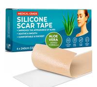 Silicone Scar Tape with Aloe Vera | Silicone Scar Sheets & Silicone Tape | C Section Scar Silicone Sheets, Keloid Scar Treatment & Scar Tape for Surgical Scars | Medical Grade | 4cm x 2.4m