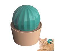 Silicone Scrubber - Cactus Grooming Tool for Deshedding | Eco Friendly Bristles with Ergonomic Palm Grip Flexible Massage Nodes Shampoo Dispensing Kit for Long Haired Breeds Puppies Golden Retrievers