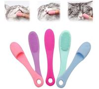 Silicone Scrubber for Cats Chin Cleaner,Cat Finger Toothbrush,Cat Chin Scrubber Pet Toothbrush, Cat Chin Brush for Pet Dental Care,Finger Brushes Suitable for Puppies and Cats (Mix 5pcs)