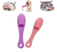 Silicone Scrubber for Chin Cleaning, Finger Brush Toothbrush for Pet Dental Care, Suitable for Puppies & Cats (2pcs)