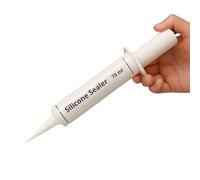 Silicone Sealant Syringe 2 Pack, Precision No Mess Bathroom & Kitchen Sealant, Leakproof Waterproof Silicone Sealer, Thumb Operated No Gun Applicator, Fast Drying, 2 x 70ml