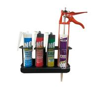 Silicone & Sealant Tube Holder - Wall Mounted Caulking Rack | Stores silicone, sealant and adhesive tubes securely. Ideal for garages, workshops, vans and trade professionals.