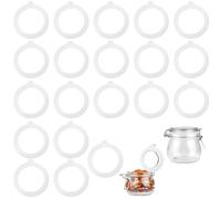 Silicone Sealing Rings for Preserving Jars - Pack of 20 Rubber Rings for Jars Diameter 95 mm Inner Diameter 70 mm Thickness 2 mm - Coloured Replacement Rings for Airtight Preservation of Food and