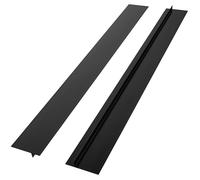 Silicone Sealing Strip, Pack of 2 Silicone Cooker Gap Covers, 63.5 cm Gap Filler, Black, Prevents Crumbs and Dirt, Fits Kitchen Worktops, Heat Resistant