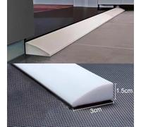 Silicone Self- Slope Climbing Strip for Sweeping Robot, Flexible Ramp Threshold Strip for Door Transition and Bathroom Water Barrier, 1 Meter Length, for Easy to Cut and Clean, Household Use(White)