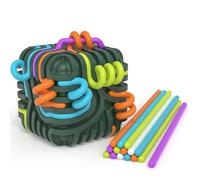 Silicone Sensory Activity Cube, Montessori 3D Maze Travel Toy Stress Relief