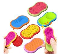Silicone Sensory Magnetic Toys for Kids, 6PCS Textured Anxiety Relief Slider,Suitable for Autism and ADHD - Essential for Adults Office Desk Travel Stress Relief Toys for Students Classroom