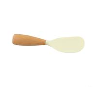 Silicone Serving Spoon for Rice with Integrated Wooden Handle for Enhanced Control and Heat Resistant Operation (White)