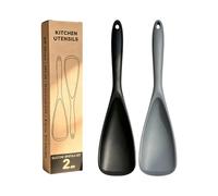 Silicone Serving Spoon Spatula Set, Kitchen Utensils with Storage Loop for Stirring, Scraping and Everyday Cooking Silicone Cooking Spoon Spatula Kitchen Utensil Nonstick Pan Scraper Serving Saute Bbq
