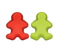 Silicone Set Of Two Gingerbread Men Cake Moulds.