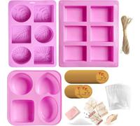 Silicone Shaping Set with 3 Tray Designs, Making Tools for Decorative Forms and Home Projects for Beginners Repeat Use Tool Family