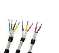 Silicone Shielded Cable 22/20/18/17/15/13AWG 2/3/4/5/6/7/8 Core High Temperature 180℃ Soft Multi-color Core Control Signal Wire(2Cores 1Meter,17AWG 1mm2)