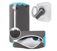 Silicone Shoe Washing machine bag, Laundry Shoe Bag For Washer And Dryer, Durable Metal Hidden Zipper Shoe Washer with No Fading or Shedding for Sneaker Gym Shoes, 2Pcs (Grey)