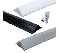 Silicone Shower Barrier Flexible Waterproof Water Retaining Strip Bendable Shower Threshold Dam Silicone Bathroom Floor Seal for Toilet Bathroom Bathtub