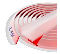 Silicone Shower Barrier Water Stop - Hzetuu 2.5 m Shower Door Seal, Self-Adhesive, Flexible, Easy to Install, Ideal for Shower Tray Edge and Kitchen Top, Transparent