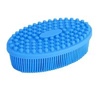 Silicone Shower Brush Soft Massage Tool for Skin Cleansing and Baby Tactile Training Home Use (Blue)